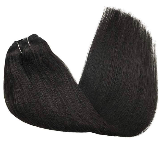 Natural Black Clip in Hair Extensions