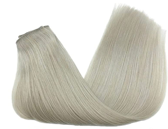 Icy Platinum Blonde Halo Hair Extensions