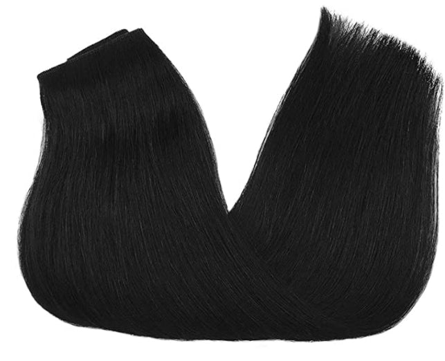 Jet Black Halo Hair Extensions