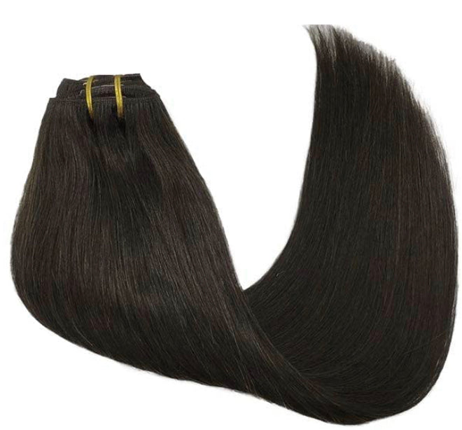 Dark Brown Clip in Hair Extensions