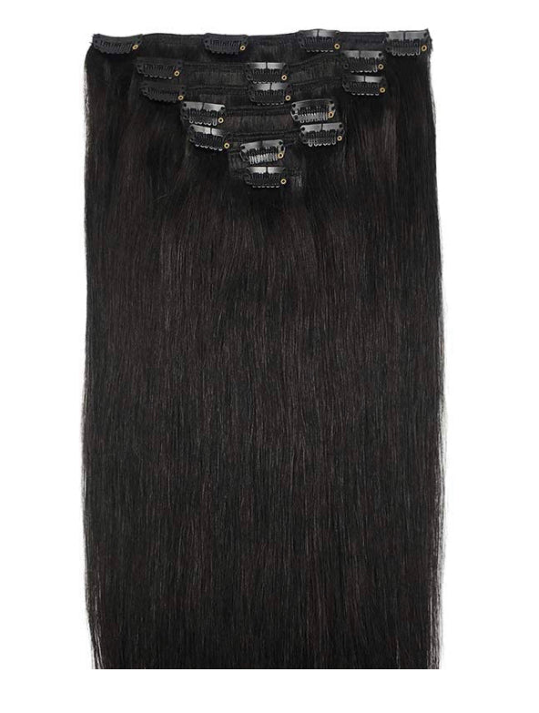 Natural Black Clip in Hair Extensions