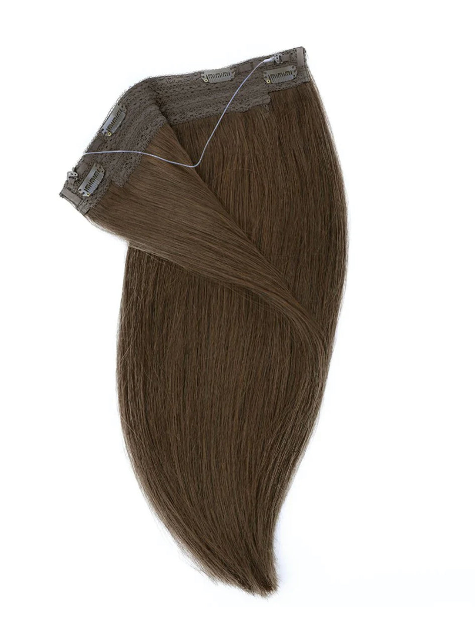 Chocolate Brown Halo Hair Extensions