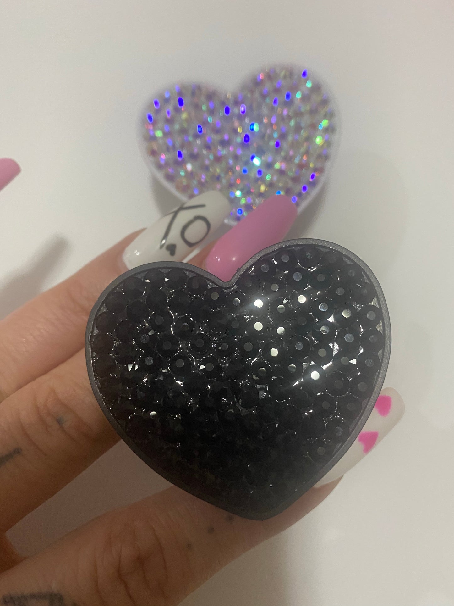 Black Diamond Heart Phone Holder
