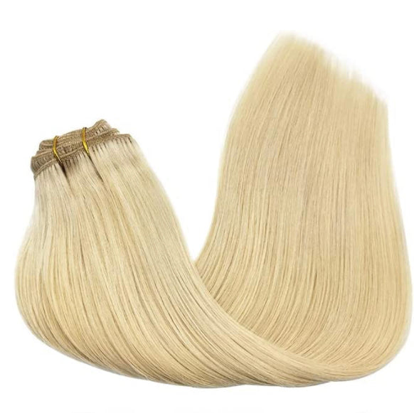 Bleach Blonde Clip in Hair Extensions
