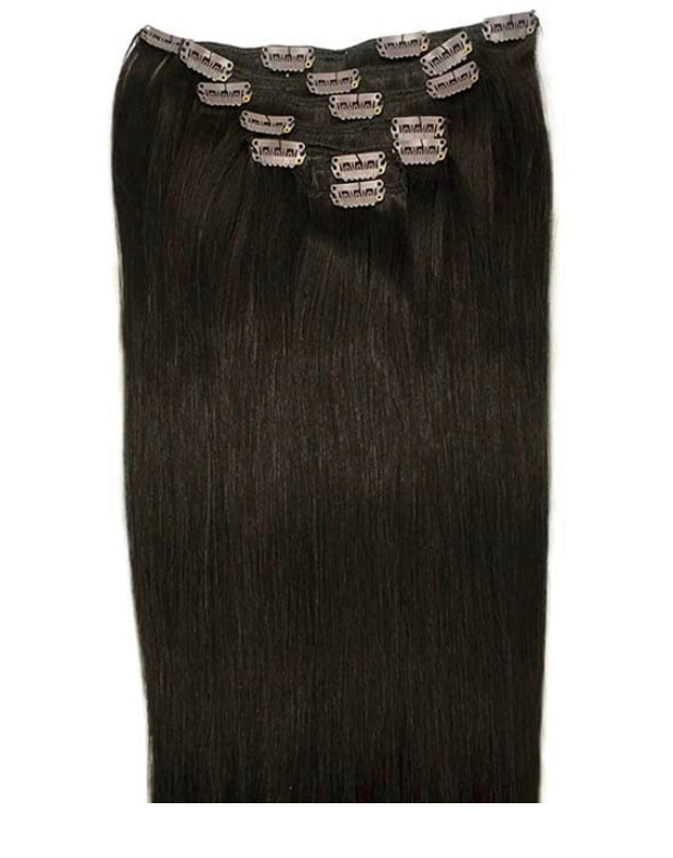 Dark Brown Clip in Hair Extensions